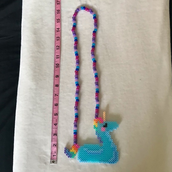 Blue Unicorn Floatie EDM Kandi necklace - Picture 5 of 5
